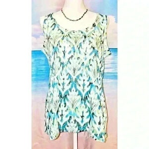 Womans TANK TOP Stretch Career Casual MULTI-COLOR Shell Camisole Shirt size Med